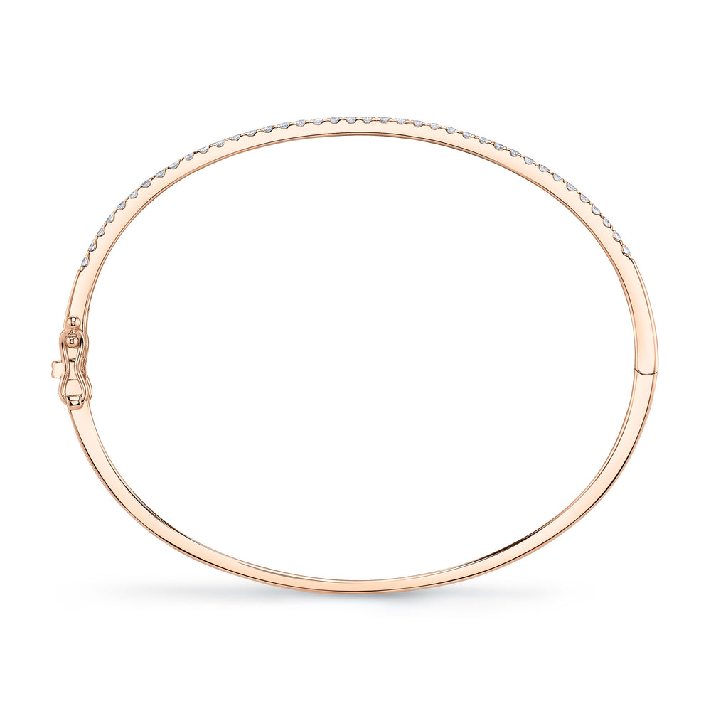 0.62Ct 14K R/G Diamond Bangle