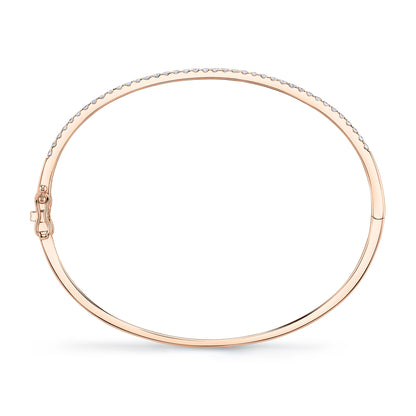 0.62Ct 14K R/G Diamond Bangle