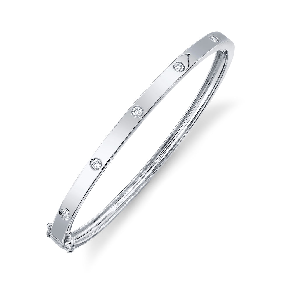 0.38Ct 14K W/G Diamond Bangle