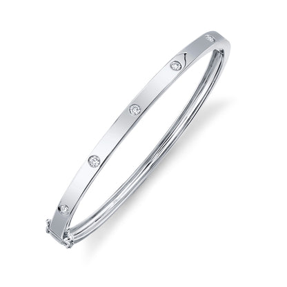 0.38Ct 14K W/G Diamond Bangle