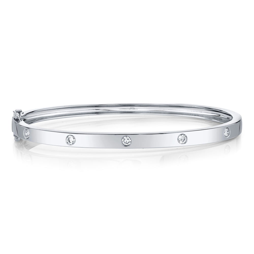 0.38Ct 14K W/G Diamond Bangle
