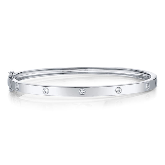 0.38Ct 14K W/G Diamond Bangle