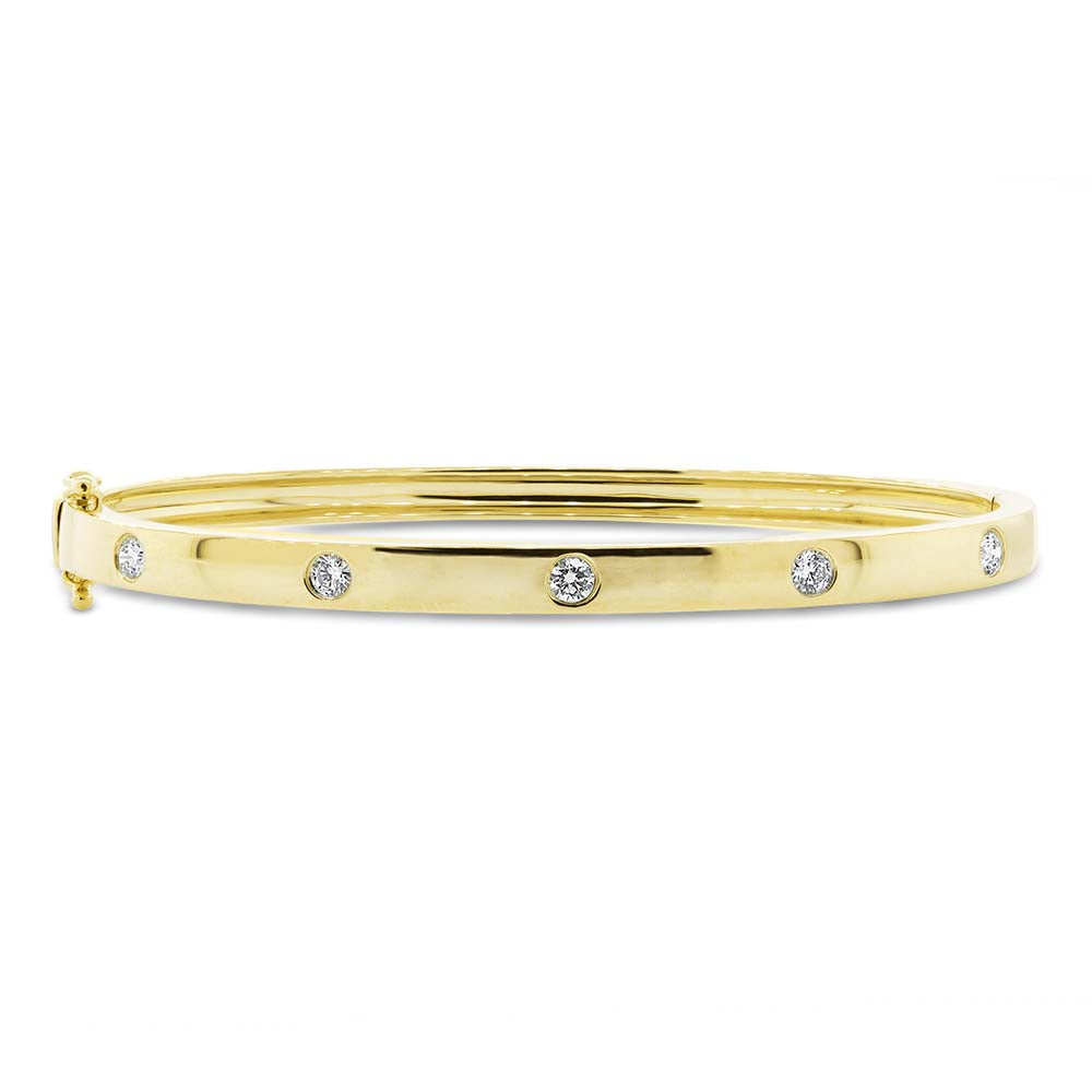 0.38Ct 14K Y/G Diamond Bangle
