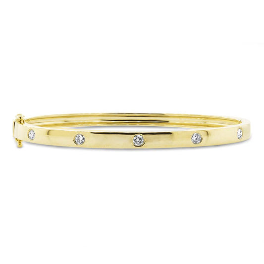 0.38Ct 14K Y/G Diamond Bangle