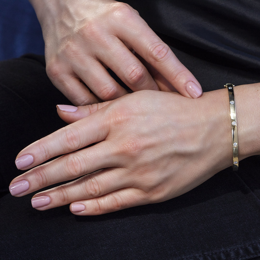 0.38Ct 14K Y/G Diamond Bangle