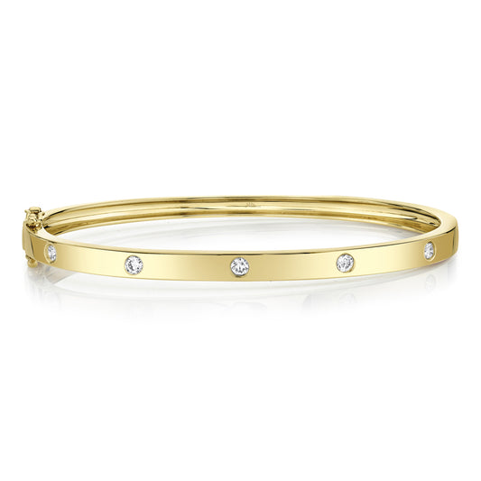 0.38Ct 14K Y/G Diamond Bangle