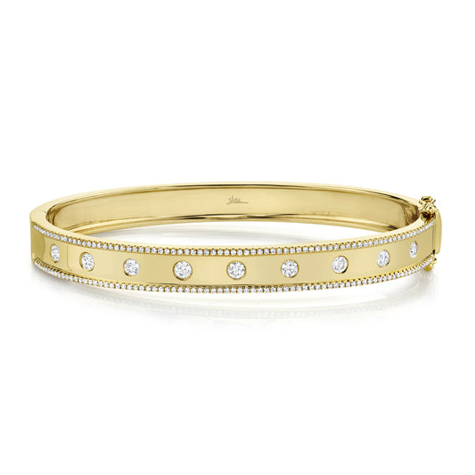 0.97Ct 14K Y/G Diamond Bangle
