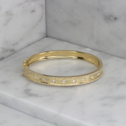 0.97Ct 14K Y/G Diamond Bangle