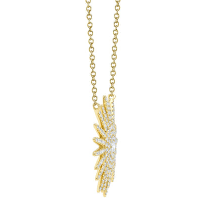 0.43Ct 14K Y/G Diamond Starburst Necklace