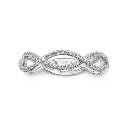 0.19Ct 14K W/G Diamond Infinity Ring