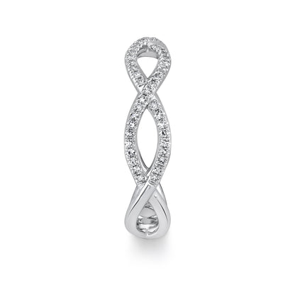 0.19Ct 14K W/G Diamond Infinity Ring