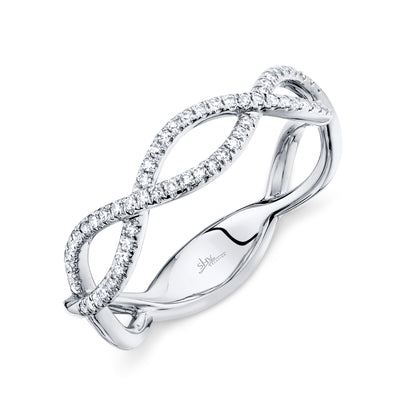 0.19Ct 14K W/G Diamond Infinity Ring