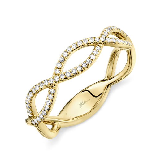 0.19Ct 14K Y/G Diamond Infinity Ring