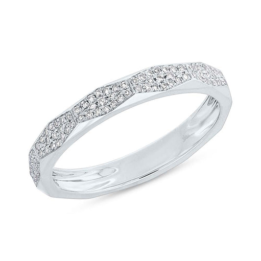 0.17Ct 14K W/G Diamond Pave Lady's Ring