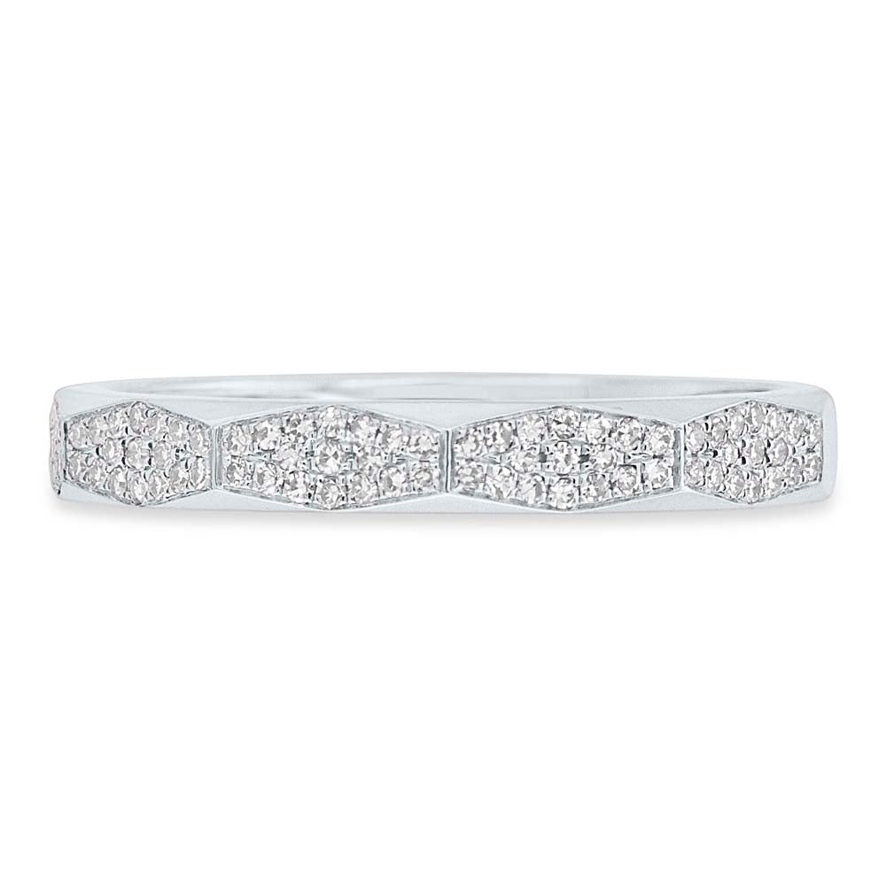 0.17Ct 14K W/G Diamond Pave Lady's Ring