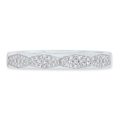 0.17Ct 14K W/G Diamond Pave Lady's Ring