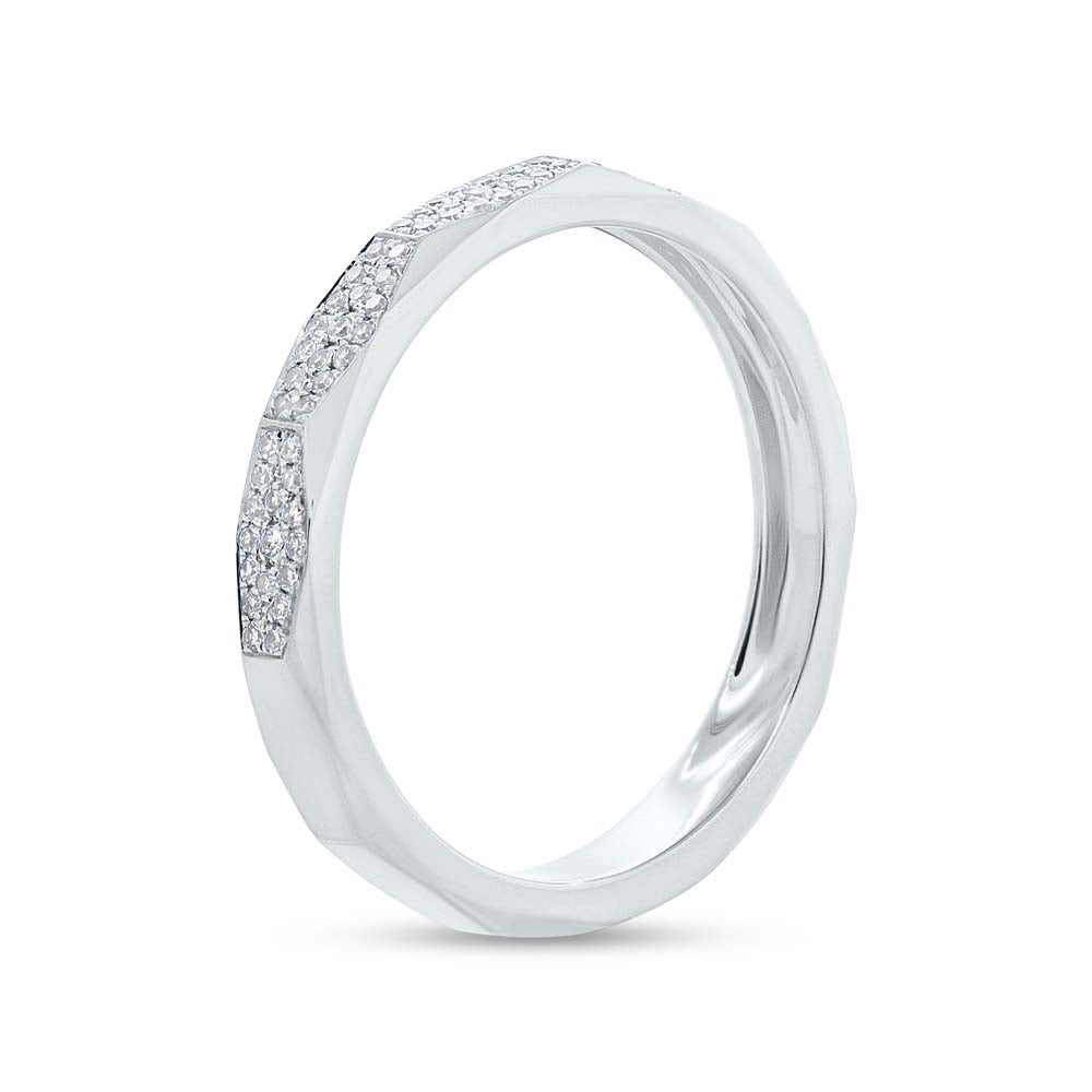 0.17Ct 14K W/G Diamond Pave Lady's Ring