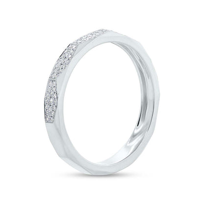 0.17Ct 14K W/G Diamond Pave Lady's Ring