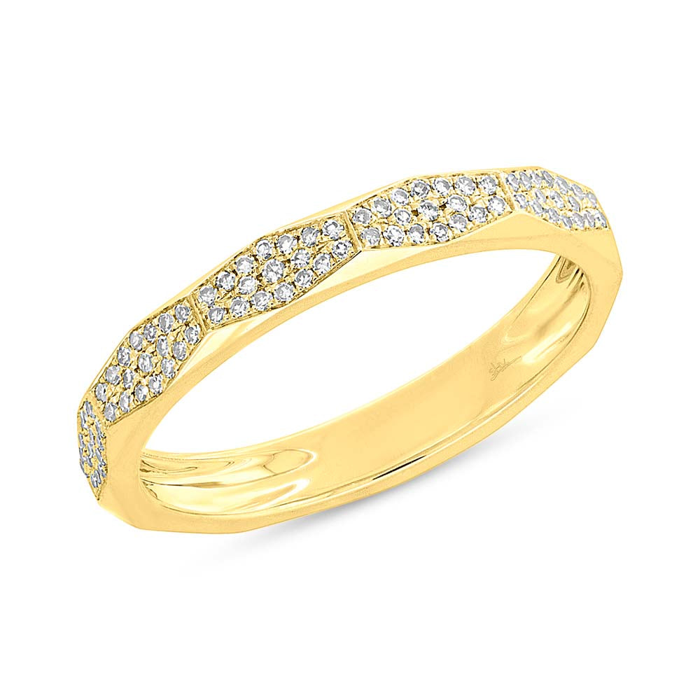 0.17Ct 14K Y/G Diamond Pave Lady's Ring