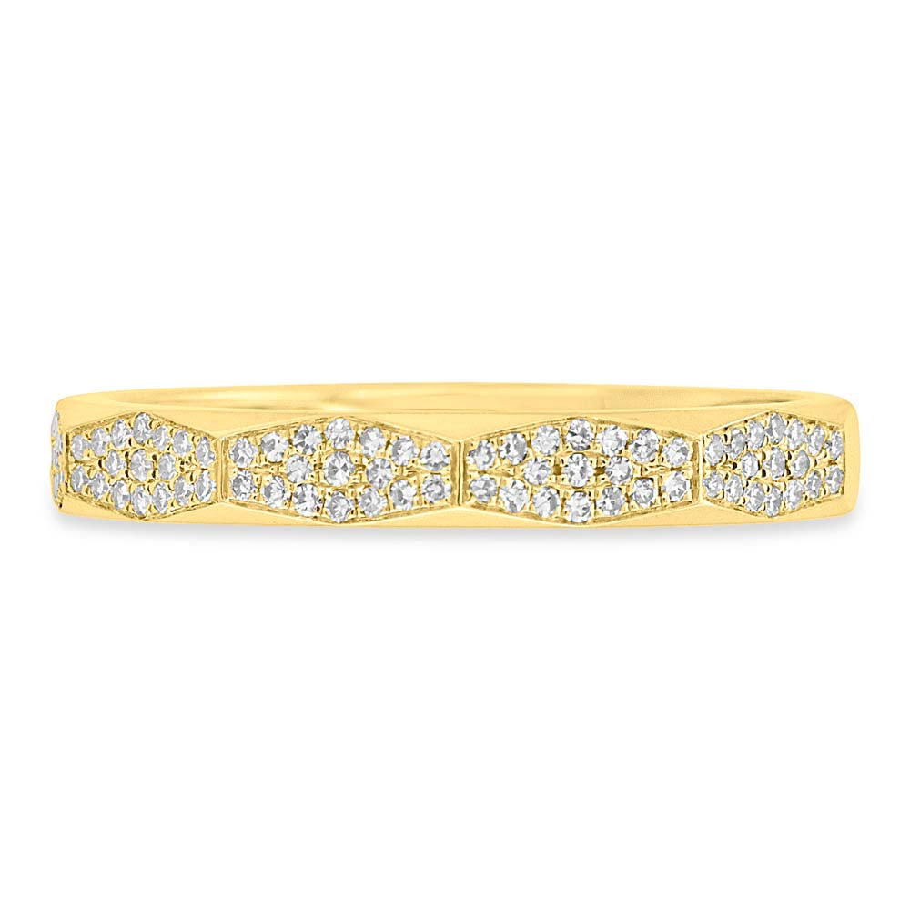 0.17Ct 14K Y/G Diamond Pave Lady's Ring