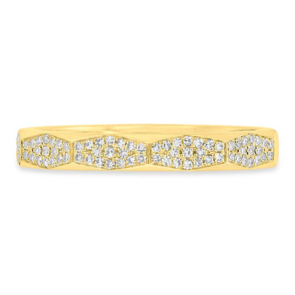 0.17Ct 14K Y/G Diamond Pave Lady's Ring