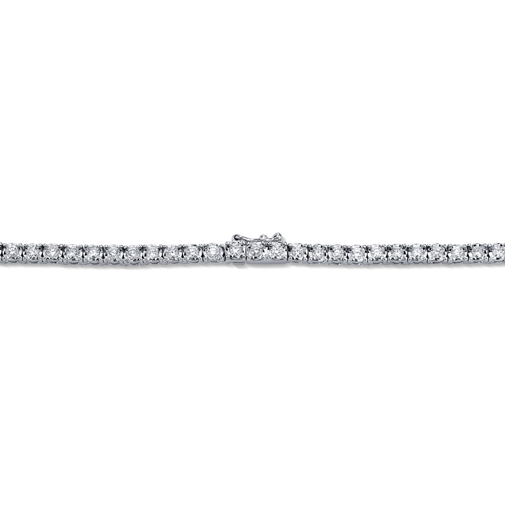 8.70Ct 14K W/G Diamond Tennis Necklace 36"