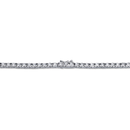 8.70Ct 14K W/G Diamond Tennis Necklace 36"