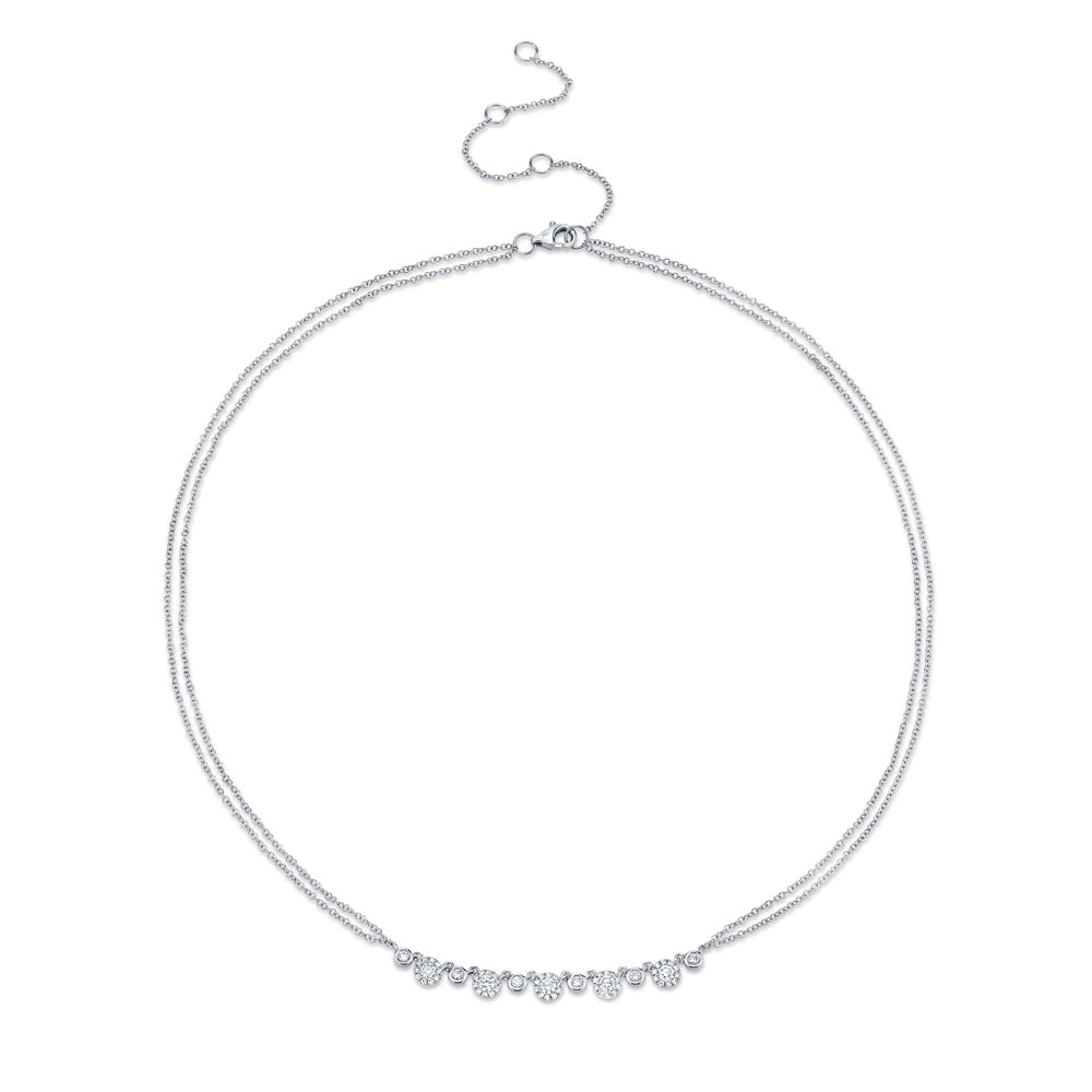 0.56Ct 14K W/G Diamond Necklace