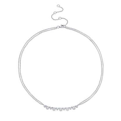 0.56Ct 14K W/G Diamond Necklace