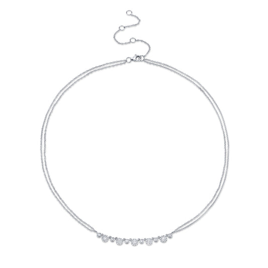 0.56Ct 14K W/G Diamond Necklace
