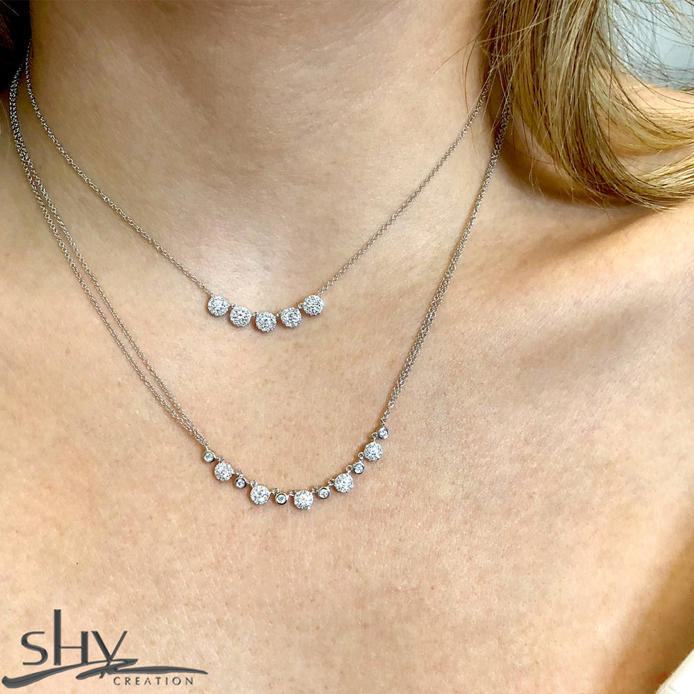 0.56Ct 14K W/G Diamond Necklace