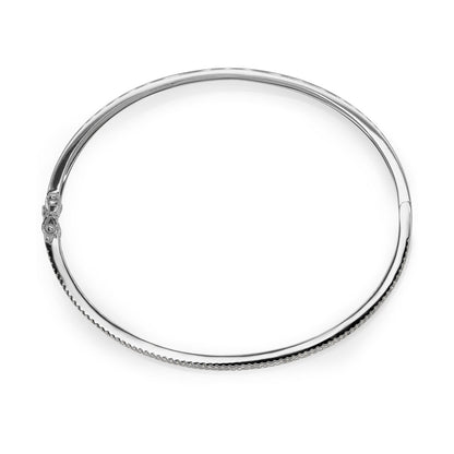 1.74Ct 14K W/G Diamond Baguette Bangle