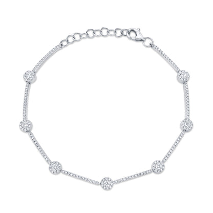0.88Ct 14K W/G Diamond Bracelet