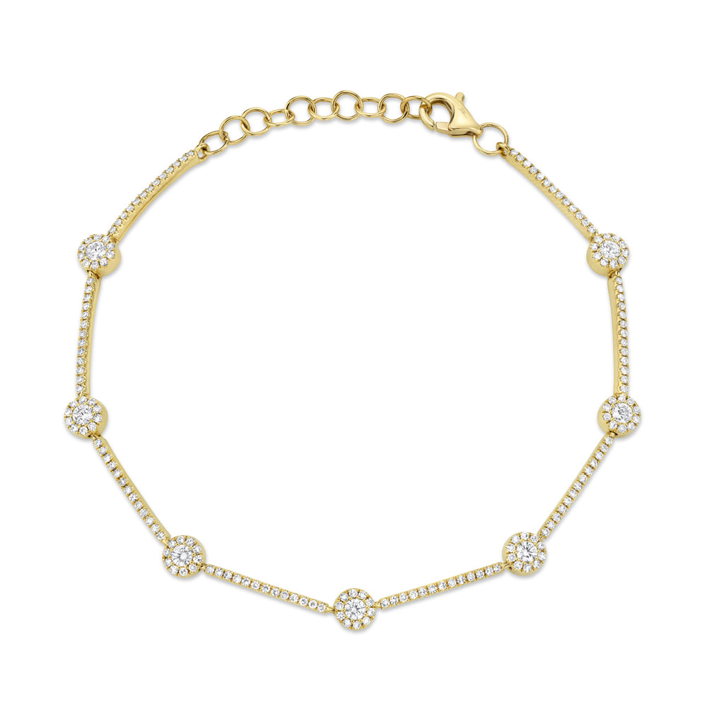0.88Ct 14K Y/G Diamond Bracelet