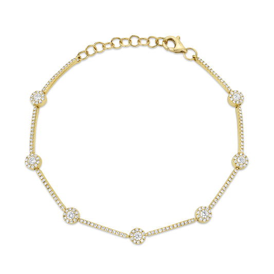 0.88Ct 14K Y/G Diamond Bracelet