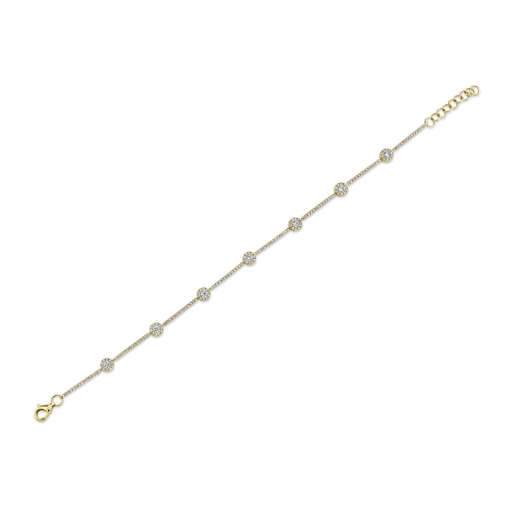 0.88Ct 14K Y/G Diamond Bracelet