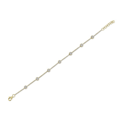 0.88Ct 14K Y/G Diamond Bracelet