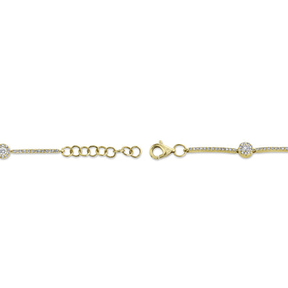 0.88Ct 14K Y/G Diamond Bracelet