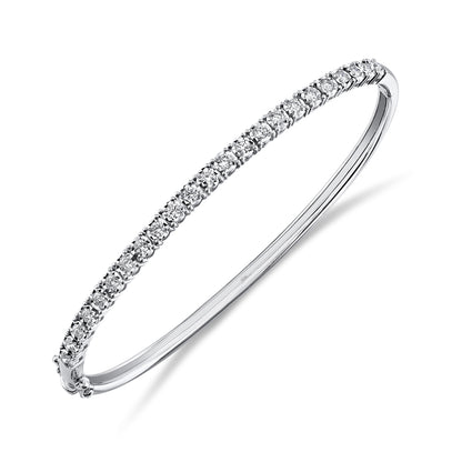 0.69Ct 14K W/G Diamond Bangle