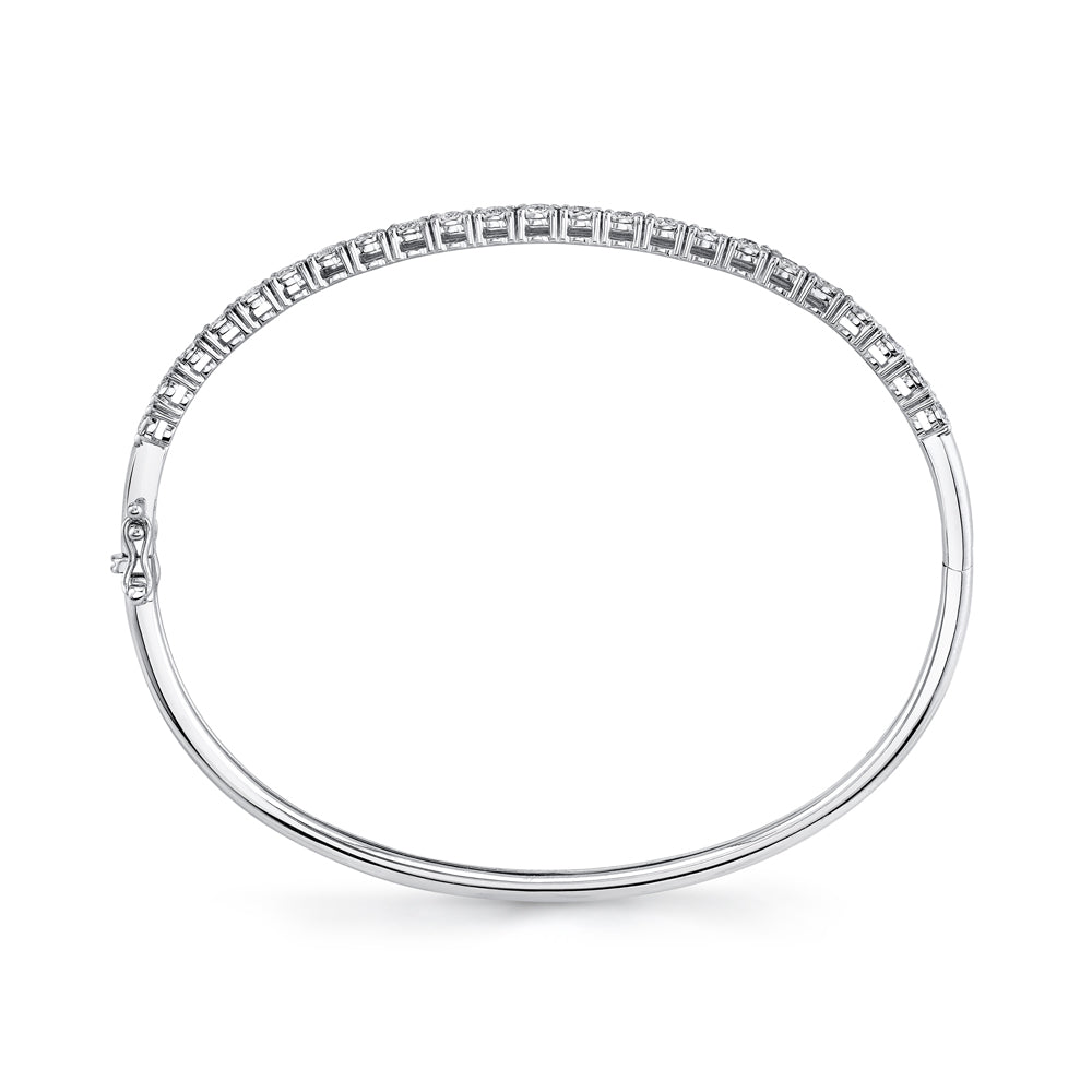0.69Ct 14K W/G Diamond Bangle