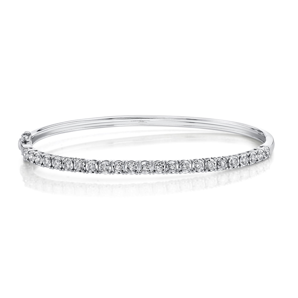 0.69Ct 14K W/G Diamond Bangle