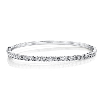 0.69Ct 14K W/G Diamond Bangle