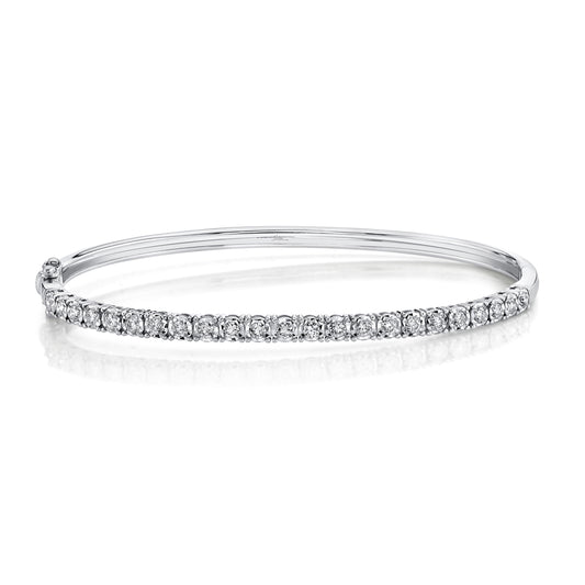 0.69Ct 14K W/G Diamond Bangle