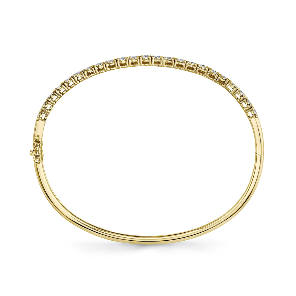 0.69Ct 14K Y/G Diamond Bangle