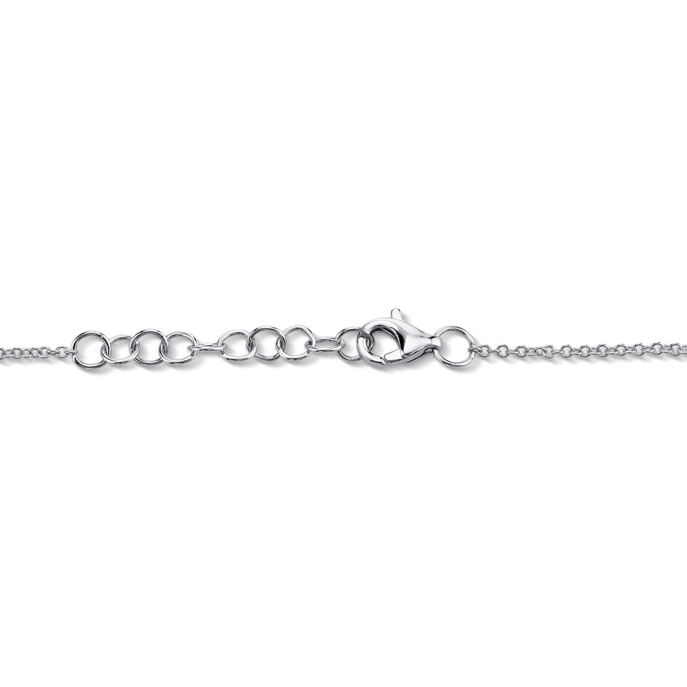 0.21Ct Diamond & 0.53Ct Blue Sapphire 14K W/G Bracelet