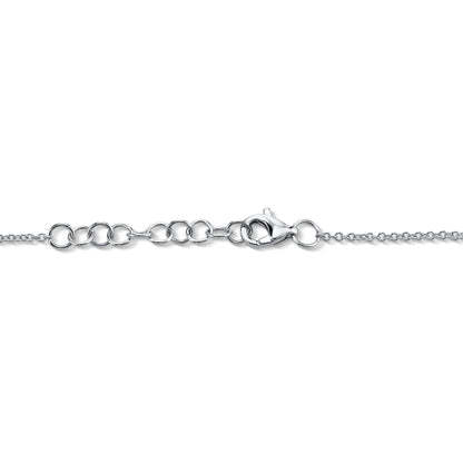 0.21Ct Diamond & 0.53Ct Blue Sapphire 14K W/G Bracelet