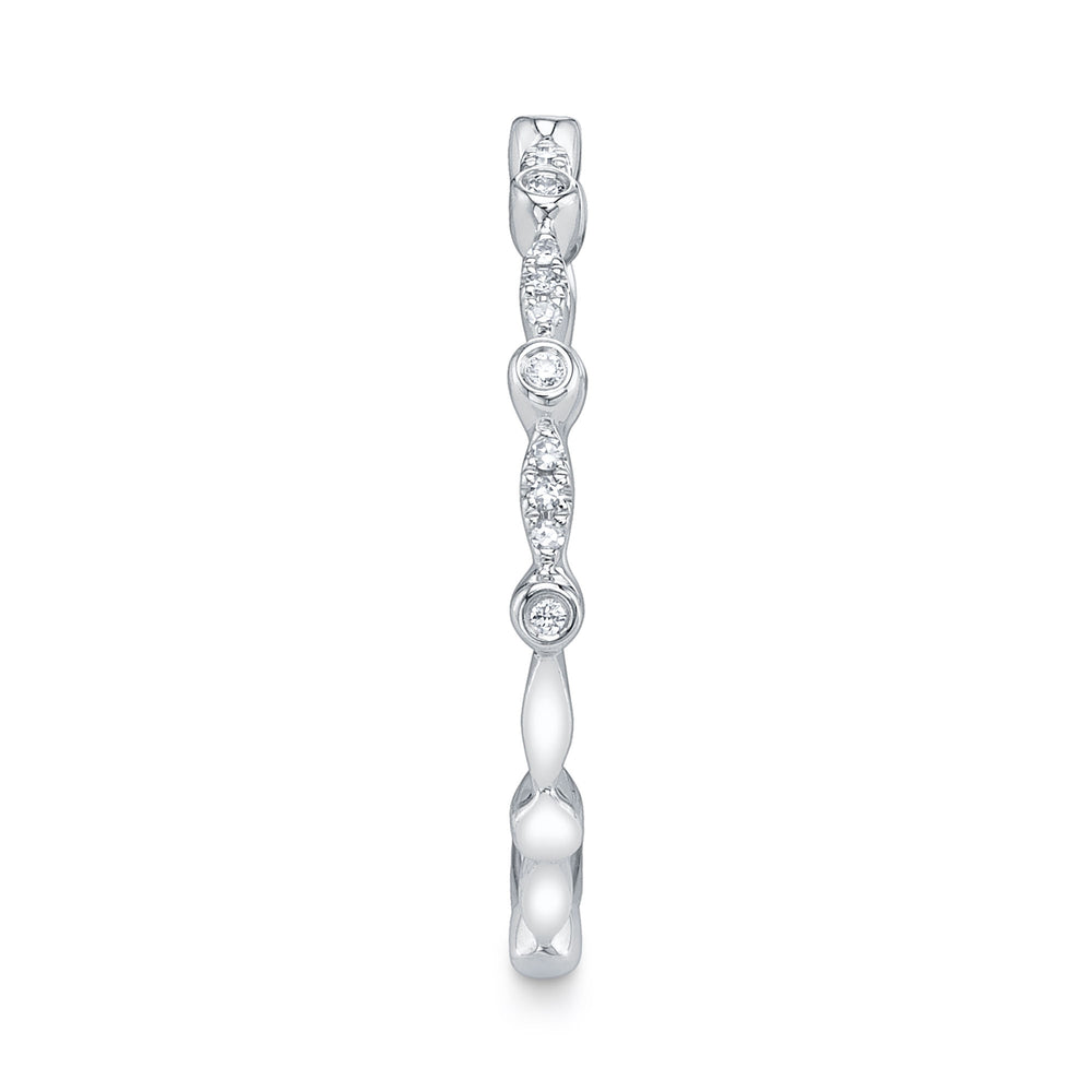 0.06Ct 14K W/G Diamond Lady's Band