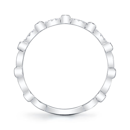 0.06Ct 14K W/G Diamond Lady's Band