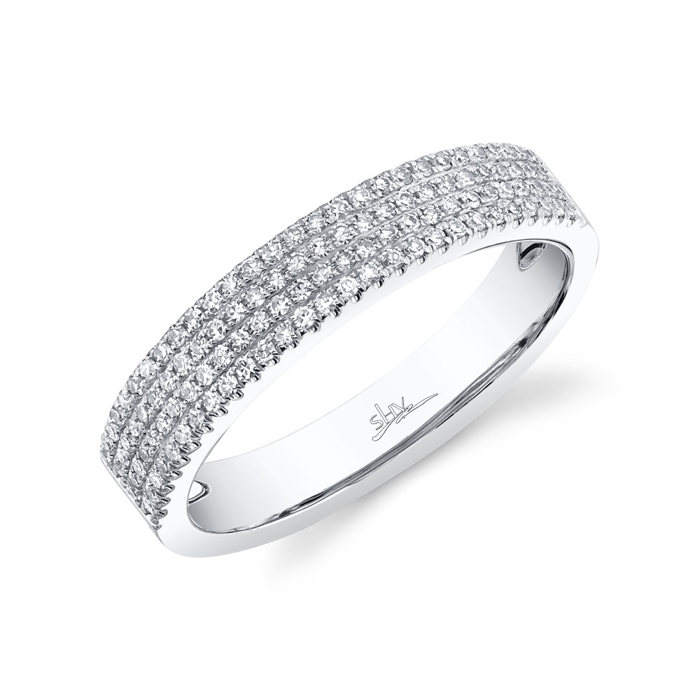 0.29Ct 14K W/G Diamond Pave Lady's Band