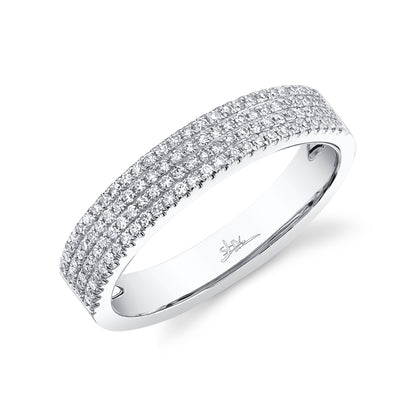 0.29Ct 14K W/G Diamond Pave Lady's Band